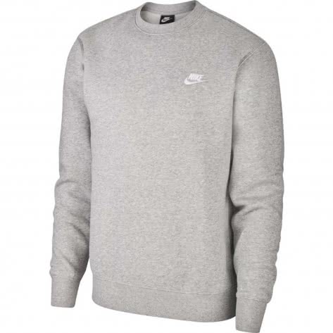 Nike Herren Pullover NSW Club Crew BB BV2662-063 S Dk Grey Heather/White | S