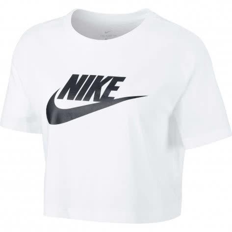 Nike Damen T-Shirt Essential Cropped Tee BV6175-100 M White/Black | M