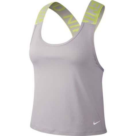 Nike Damen Tank Top Pro Women's Tank CD9717-059 XL ATMOSPHERE GREY/CYBER/WHITE | XL