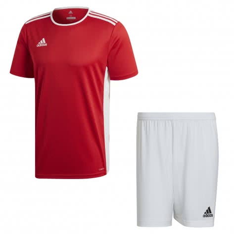 adidas Kinder Trikot Set Entrada 18 CF1050+HG6292 140 Power Red/White/White | 140