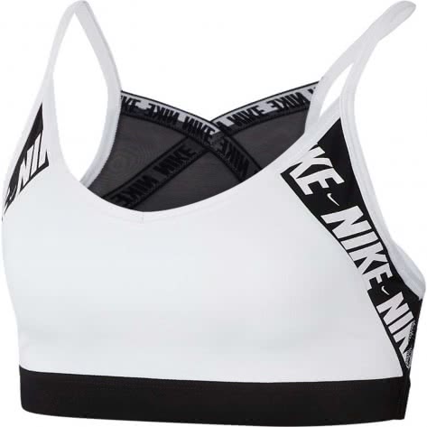 Nike Damen Sport BH Indy Logo Bra CJ0559-100 S White/Black/White | S