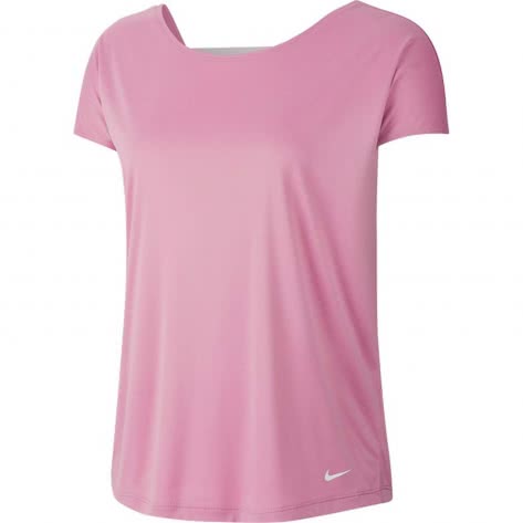 Nike Damen Top Pro Dri Fit CJ4082-693 M Magic Flamingo/Barely Rose/White | M