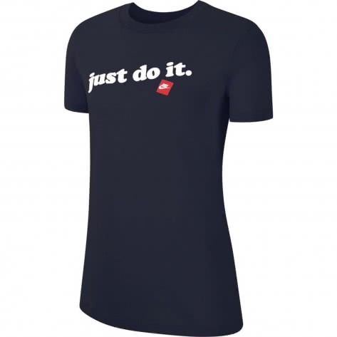 Nike Damen T-Shirt NSW Tee Prep JDI CK4367-451 M Obsidian/White | M
