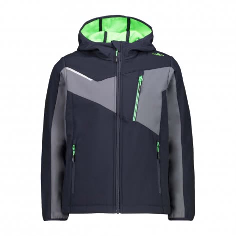 CMP Jungen Softshelljacke Boy Jacket Fix Hood 30A1544-N950 104 Black Blue | 104