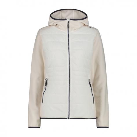 CMP Damen Fleecejacke Woman Jacket Hybrid Fix Hood 35H1626-A143 44 B. Co Gesso | 44