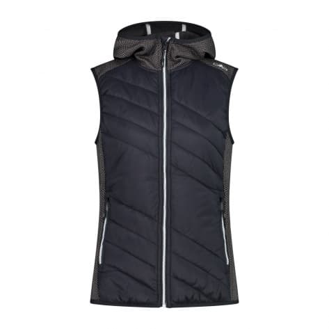 CMP Damen Weste Woman Hybrid Vest Fix Hood 33H5386-U423 34 Antracite | 34