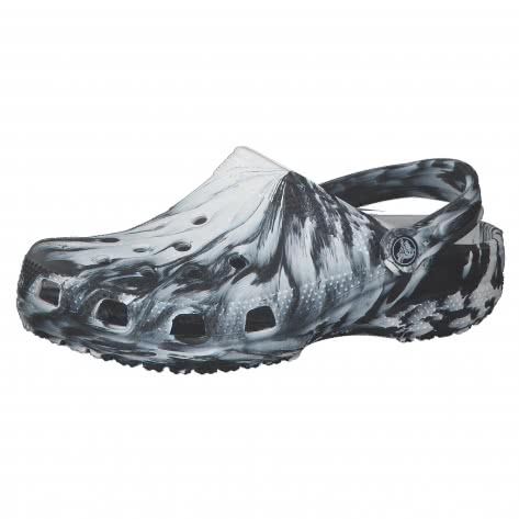 Crocs Unisex Schuhe Classic Marbled Clog 206867-103 37-38 White/Black | 37-38
