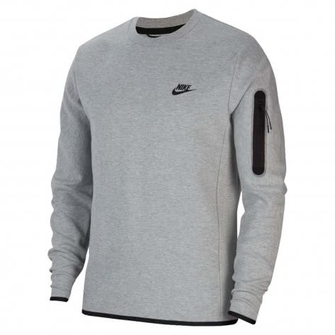 Nike Herren Pullover Sportswear Tech Fleece Crew Sweatshirt CU4505-063 XL Dk Grey Heather/Black | XL