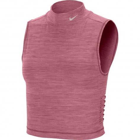 Nike Damen Tanktop Pro Dri-FIT Cropped Tank CU4695-614 M Desert Berry/Platinum Violet | M