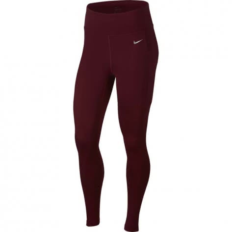 Nike Damen Tight Pro Luxe Mid Rise Tight CU5802-638 XL Dark Beetrot/Metallic Silver | XL