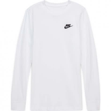 Nike Jungen Langarmshirt NSW Longsleeve CZ1855-101 128-137 White/Black | 128-137