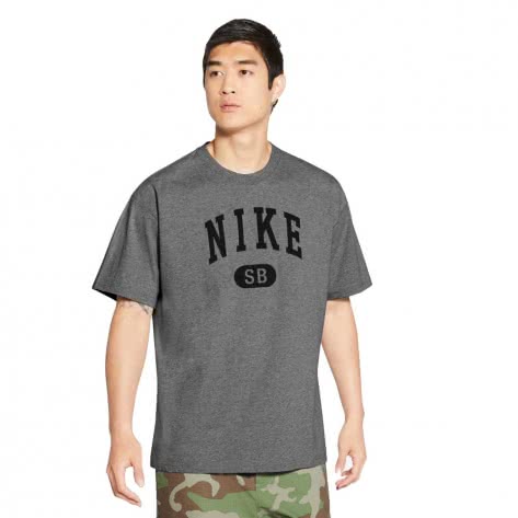 Nike Herren T-Shirt Men's Go Team SB Shirt DB9966-063 XL Dark Grey Heather | XL