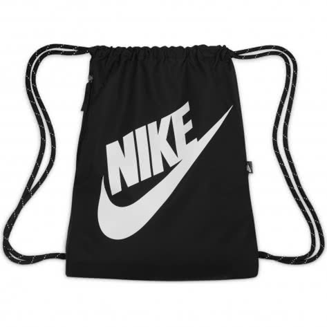 Nike Turnbeutel Heritage Drawstring Bag DC4245-010 Black/Black/White | One size