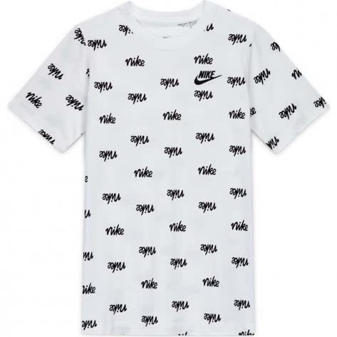 Nike Jungen T-Shirt Sportswear Script DC7508-100 137-147 White | 137-147