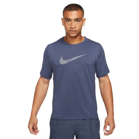 Nike Herren Laufshirt Dri-FIT Run Division Miler Hybrid Top DD4780-437 M Thunder Blue/Reflective Silver | M