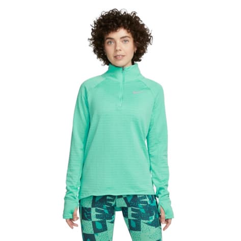 Nike Damen Laufoberteil Therma-FIT Element Half Zip DD6799-369 L Light Menta/Reflective Silver | L