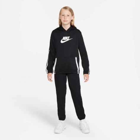 Nike Kinder Trainingsanzug Sportswear Tracksuit Poly Pack Hook DD8552-010 128-137 Black/White | 128-137