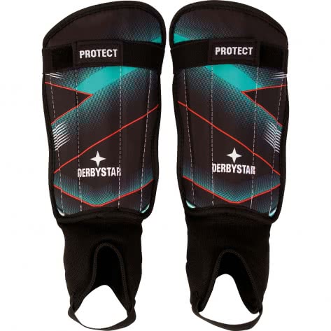 Derbystar Schienbeinschoner SBS-Protect v20 3241060000 XL Türkis/Schwarz/Rot | XL