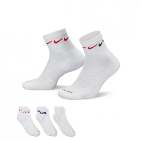 Nike Socken Everyday Plus Cushioned Training Socks DH3827-902 38-42 Wht/Uni Red/Uni Blue | 38-42