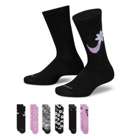 Nike Mädchen Socken Everyday Plus Cushioned Crew Socks (6 Pairs) DH6296 