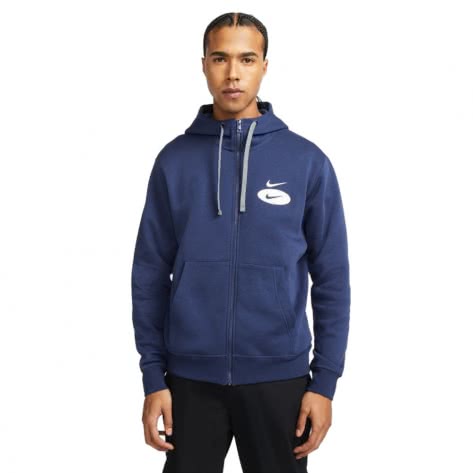 Nike Herren Kapuzenjacke Swoosh League Fleece Hoodie DM5335-410 L Midnight Navy | L