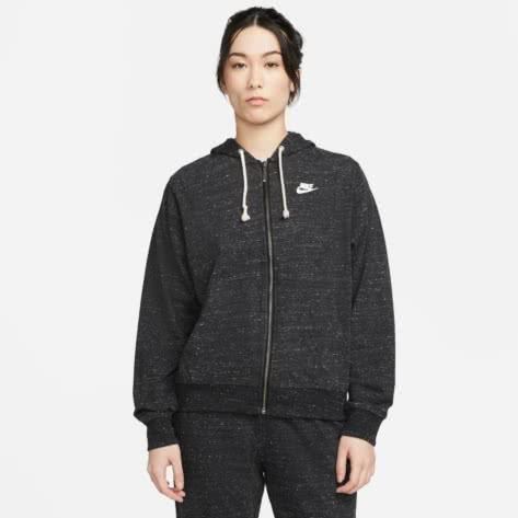 Nike Damen Sweatjacke Gym Vintage Zip Hoodie DM6386-010 M Black/White | M