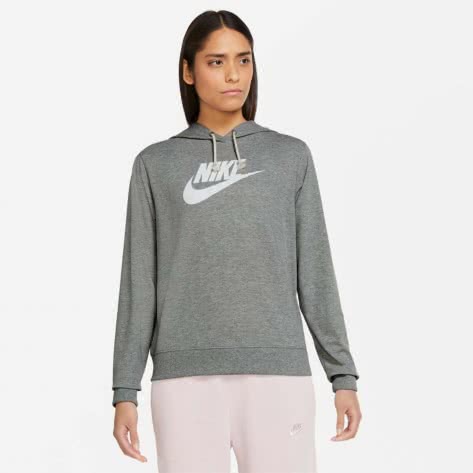 Nike Damen Kapuzenpullover Gym Vintage Hoodie DM6388-063 M Dk Grey Heather/White | M