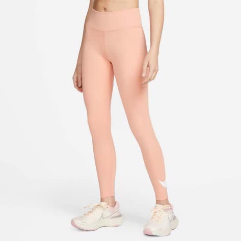 Nike Damen Lauftight Swoosh Run Mid-Rise 7/8 Running Leggings DM7767-824 M Lt Madder Root/Silver/White | M