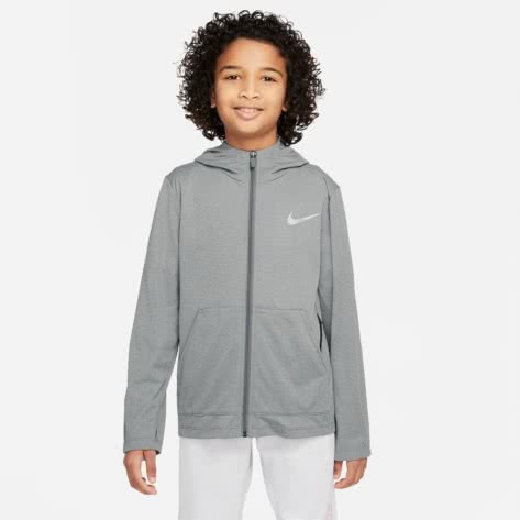 Nike Kinder Sweatjacke Full-Zip Training Hoodie DM8547-091 128-137 Carbon Heather | 128-137