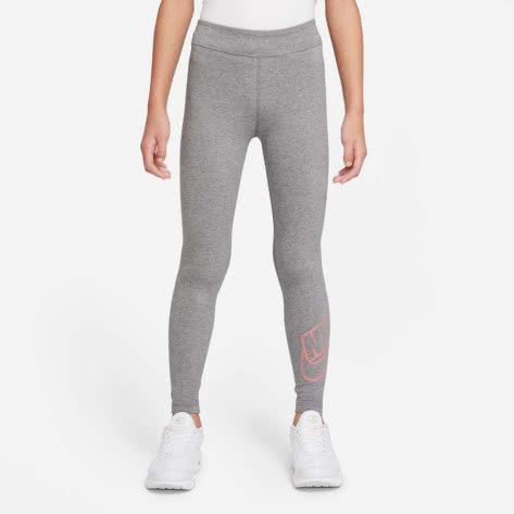 Nike Mädchen Leggings Sportswear Essential Mid-Rise Leggings DN1853-091 156-166 Carbon Heather/Pink Salt | 156-166