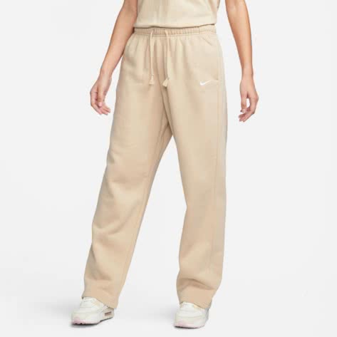 Nike Damen Trainingshose Mid-Rise Open Hem Fleece Pants DO7573-126 XL Sanddrift/White | XL