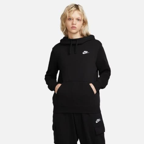 Nike Damen Kapuzenpullover Sportswear Club Fleece Hoodie DQ5415-010 M Black/White | M