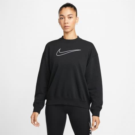Nike Damen Sweatshirt Dri-FIT Get Fit GX Crew Essentialss DQ5542-010 S Black/White | S