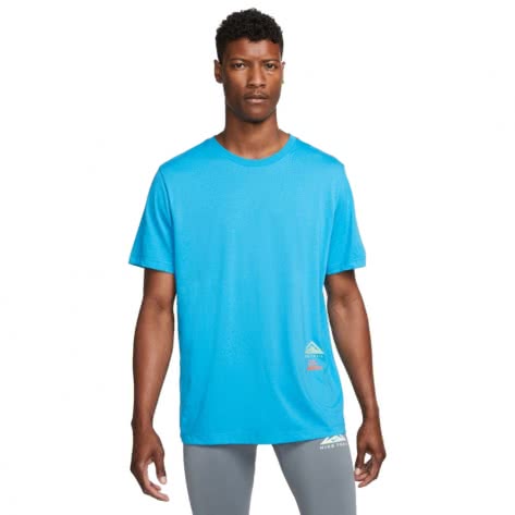 Nike Herren Laufshirt Dri-FIT Trail Shirt DR7671-446 L Laser Blue | L