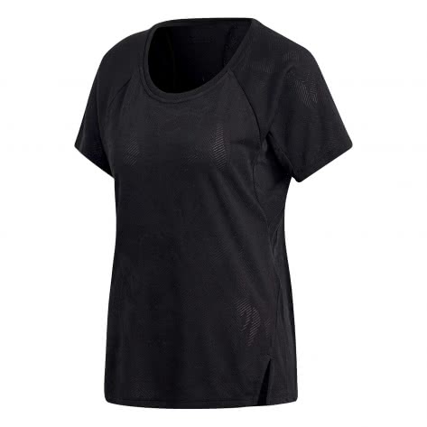 adidas Damen T-Shirt AEROKNIT LINEAR FLORAL JACQUARD DU1323 XS black | XS