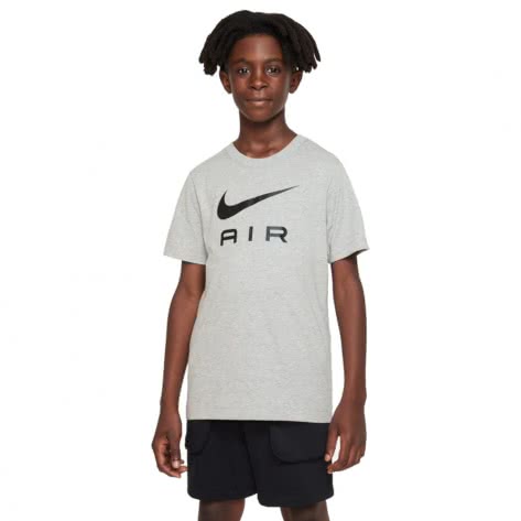 Nike Jungen T-Shirt Sportswear Air Tee DV3934-063 128-137 Dk Grey Heather/Blck | 128-137