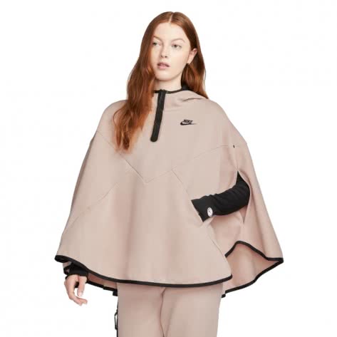 Nike Damen Poncho Sportswear Tech Fleece DV5250-601 L Pink Oxford/Black | L