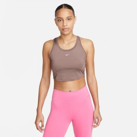 Nike Damen Trainingstop One Dri-FIT Cropped Tank DX0004-291 S Plum Eclipse/Pink Glow/Pink Glow | S