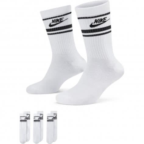 Nike Unisex Socken 3er Pack Everyday Essentials Crew Socks DX5089-103 42-46 White/Black | 42-46
