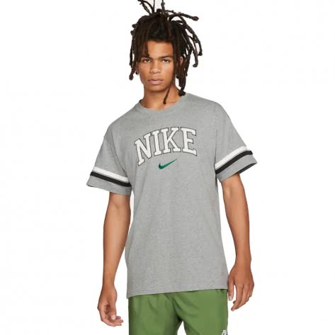 Nike Herren T-Shirt Sportswear Retro Tee DX5681-063 S Dk Grey Heather | S