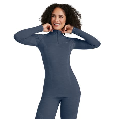 Falke Damen Langarmshirt Wool-Tech Longsleeved Zip Shirt 33310 