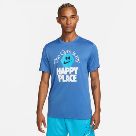 Nike Herren Trainingsshirt Dri-FIT Tee FD0140-456 L Game Royal/Pacific Blue/Htr | L