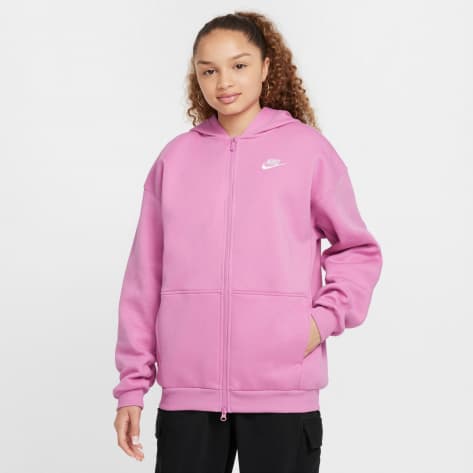 Nike Mädchen Kapuzenpullover Big Girls Oversized FZ Hoodie FD2931-646 128-137 Magic Flamingo | 128-137