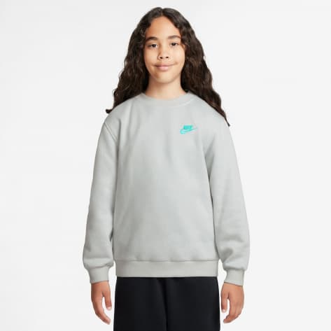 Nike Kinder Pullover Club Fleece FD3006-025 137-147 Photon Dust/Dynamic Turquoise | 137-147