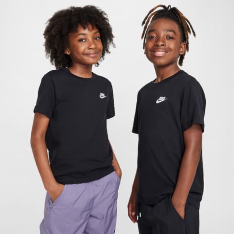 Nike Kinder T-Shirt Sportswear Big Kids FZ5177-010 147-158 Black | 147-158