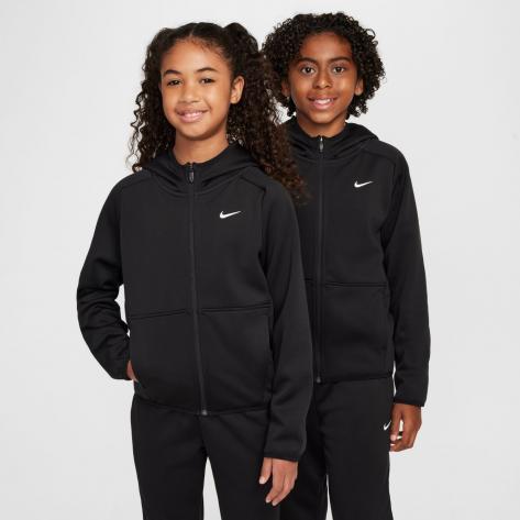 Nike Kinder Trainingsjacke Therma-FIT FZ5323-010 158-170 Black/Black/White | 158-170