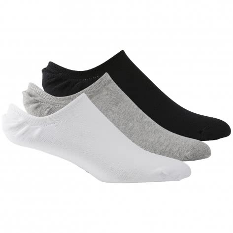 Reebok Socken Active Foundation Invisible Socks GC8710 46-48 White/Medium Grey Heather/Black | 46-48
