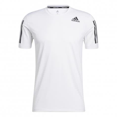 adidas Herren T-Shirt Techfit 3-Streifen Fitted Short Sleeve GM0509 XL White | XL