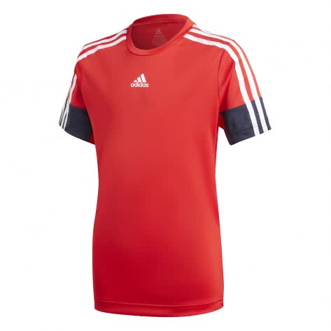 adidas Kinder T-Shirt 3S AEROREADY PRIMEBLUE TEE GM8451 164 Vivid Red/White/Legend Ink | 164