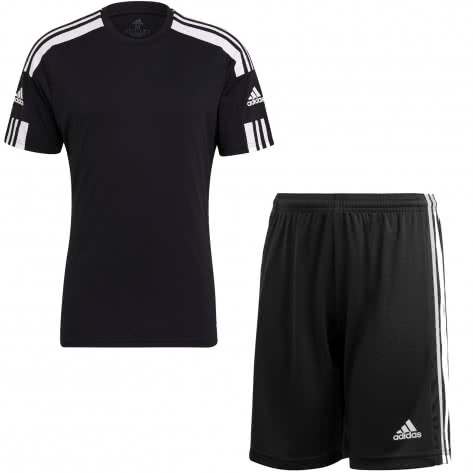 adidas Herren Set Trikot+Hose Squadra 21 GN5720+GN5776 M Black/White | M